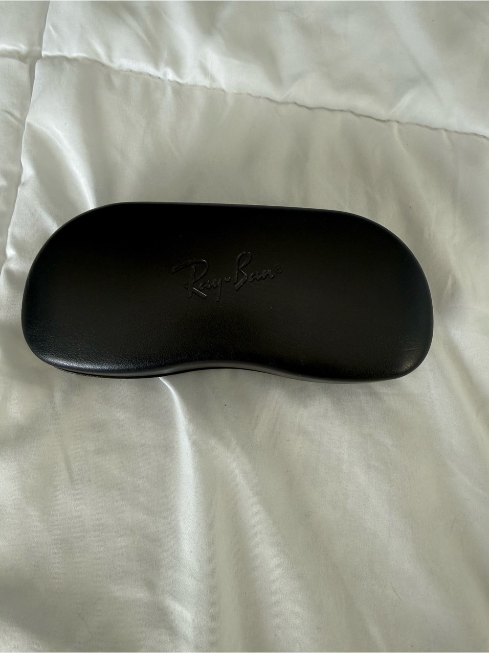 Ray-Ban Black Hard Shell Eyewear Case with Embossed Logo
